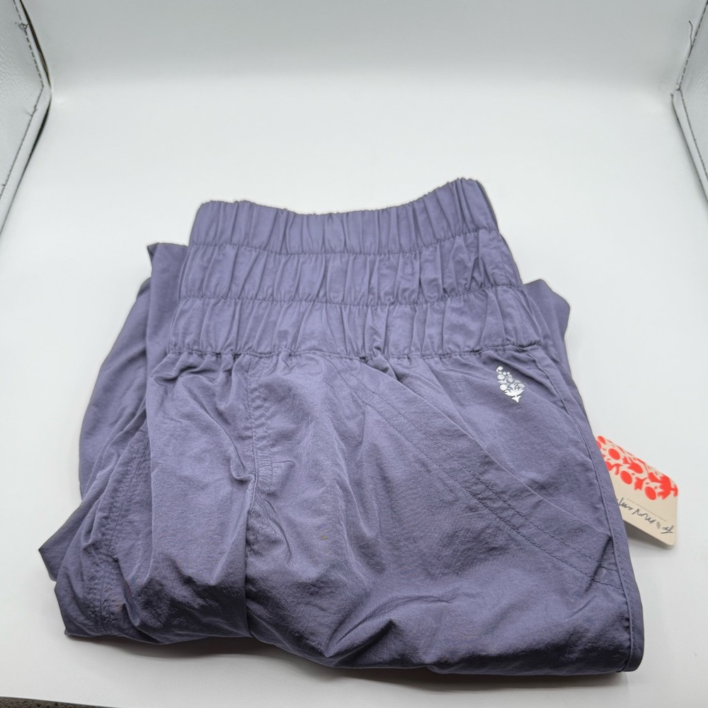 Purple Elastic Waist Pants